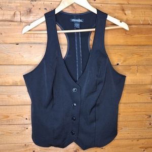 ❤️ 3/$30.00  Stooshy Black Button-Up Vest Size XL